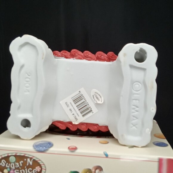 Vintage Christmas Figurine & Box Sugar N Spice Candy Covered Bridge Lemax 2000s - Picture 9 of 12